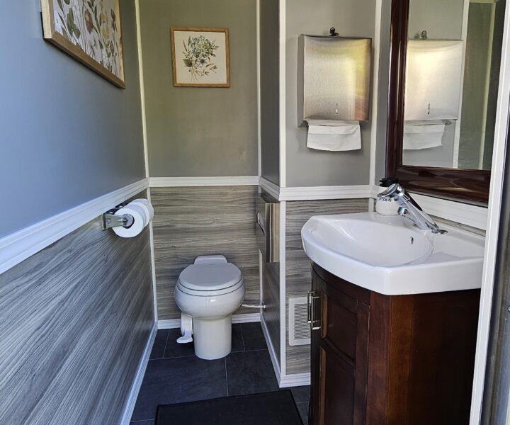 Cozy Cove Restroom Trailers Rentals Kitsap County The Executive Restroom Trailer 2-Station near me